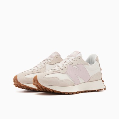 New Balance 327 MS327OR ホワイトムーンビーム ベージュスエード レトロ スニーカー | ユニセックス スポーティー カジュアル ランニングシューズ
