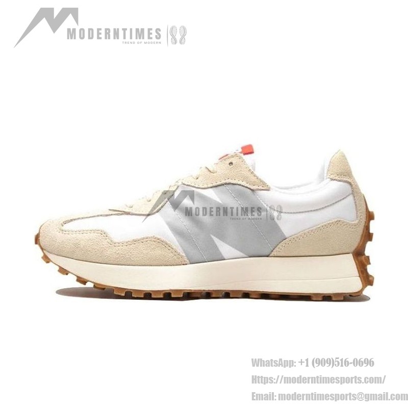 New Balance 327 MS327STB ホワイトタートルダヴ ベージュレトロ スニーカー New Balance 327 MS327STB White Turtle Dove Beige Retro Sneakers メンズ・レディース用