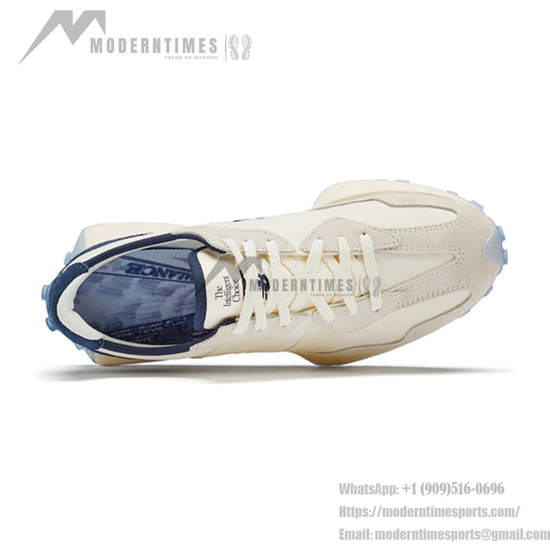 New Balance 327 X ANBブランド クリームホワイト ブルー MS327AAC スニーカー New Balance 327 X ANB ブランド クリームホワイト ブルーレトロスニーカー