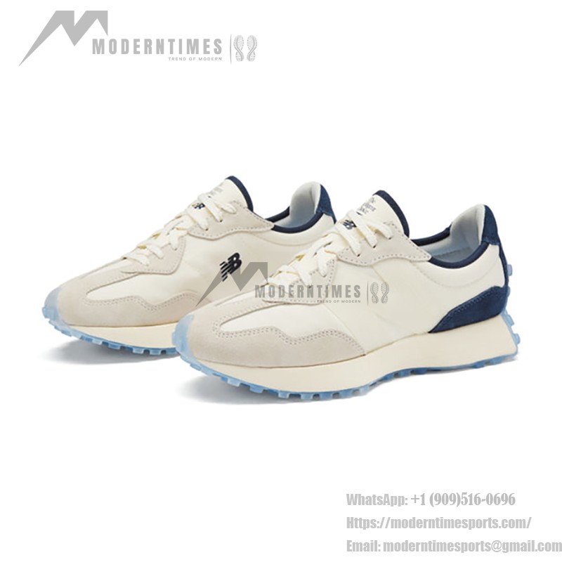 New Balance 327 X ANBブランド クリームホワイト ブルー MS327AAC スニーカー New Balance 327 X ANB ブランド クリームホワイト ブルーレトロスニーカー