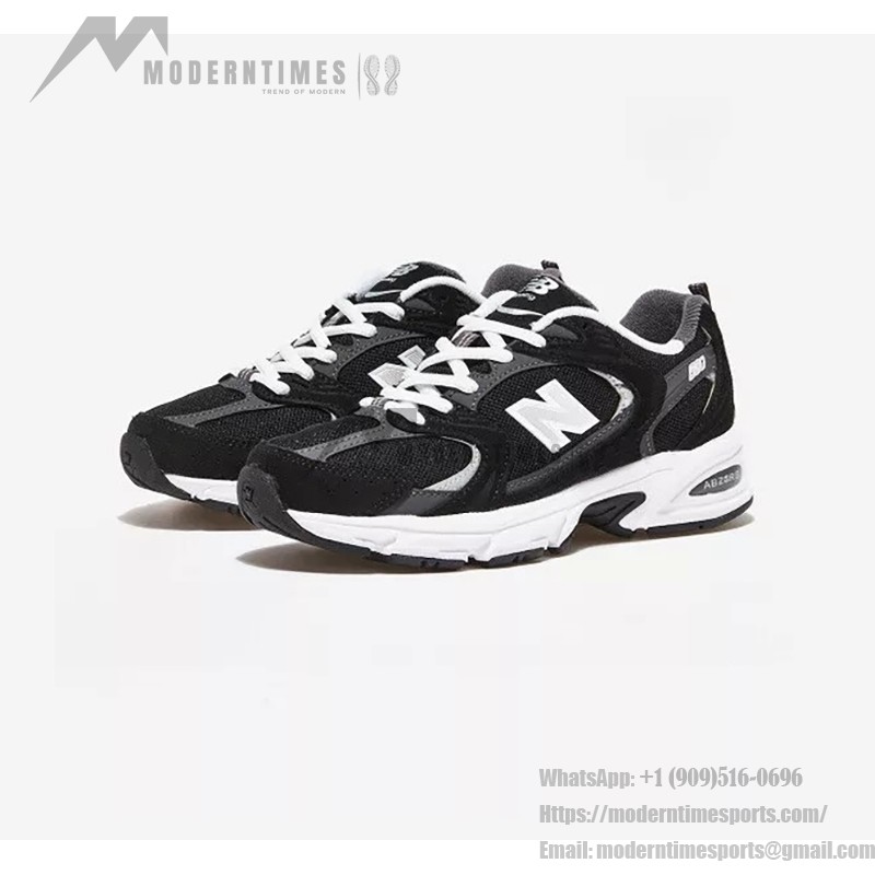 New Balance 530 MR530CC ブラックグレー レトロランニングシューズ New Balance 530 MR530CC クラシックブラックグレーランニングシューズ ABZORBクッション付き
