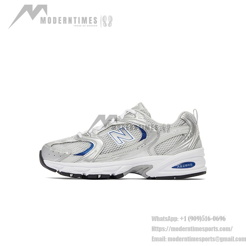 New Balance 530 MR530BS ライトグレー シルバーブルースニーカー New Balance 530 MR530BS ライトグレー シルバーブルー レトロランニングシューズ ABZORBクッション付き