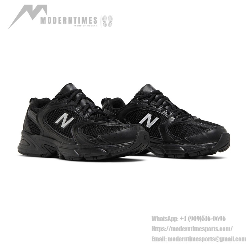New Balance 530 MR530FB1 レトロブラック スニーカー New Balance 530 MR530FB1 レトロブラック ランニングシューズ 通気性メッシュとABZORBクッション付き