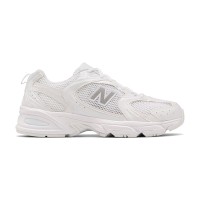 New Balance 530 MR530FW1 レトロホワイト シルバー ランニングシューズ | ミニマルデザインと快適さ