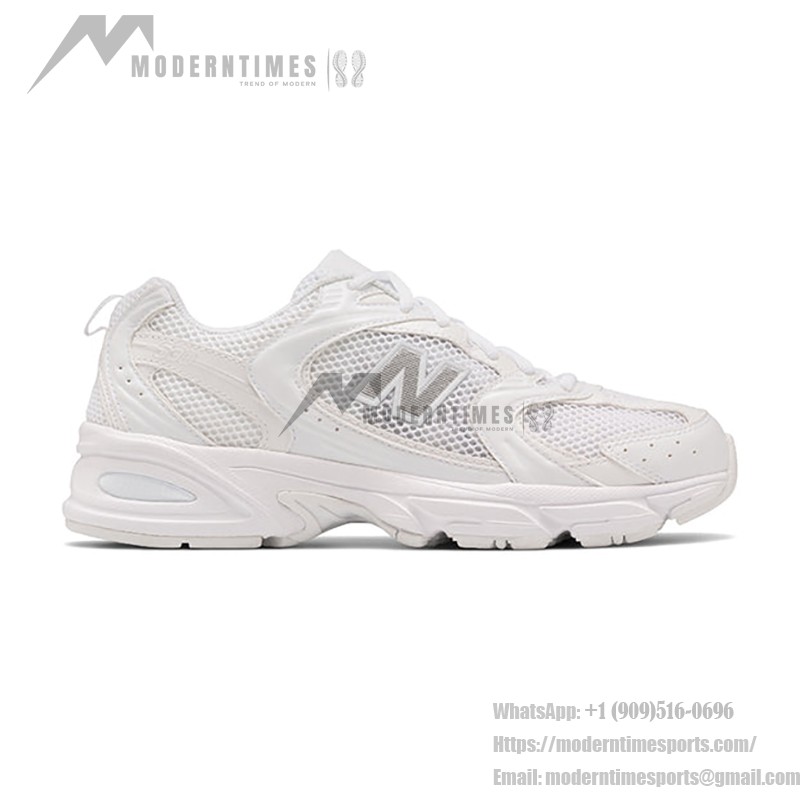 New Balance 530 MR530FW1 レトロホワイト シルバースニーカー New Balance 530 MR530FW1 レトロホワイト シルバー ランニングシューズ 通気性メッシュとABZORBクッション付き