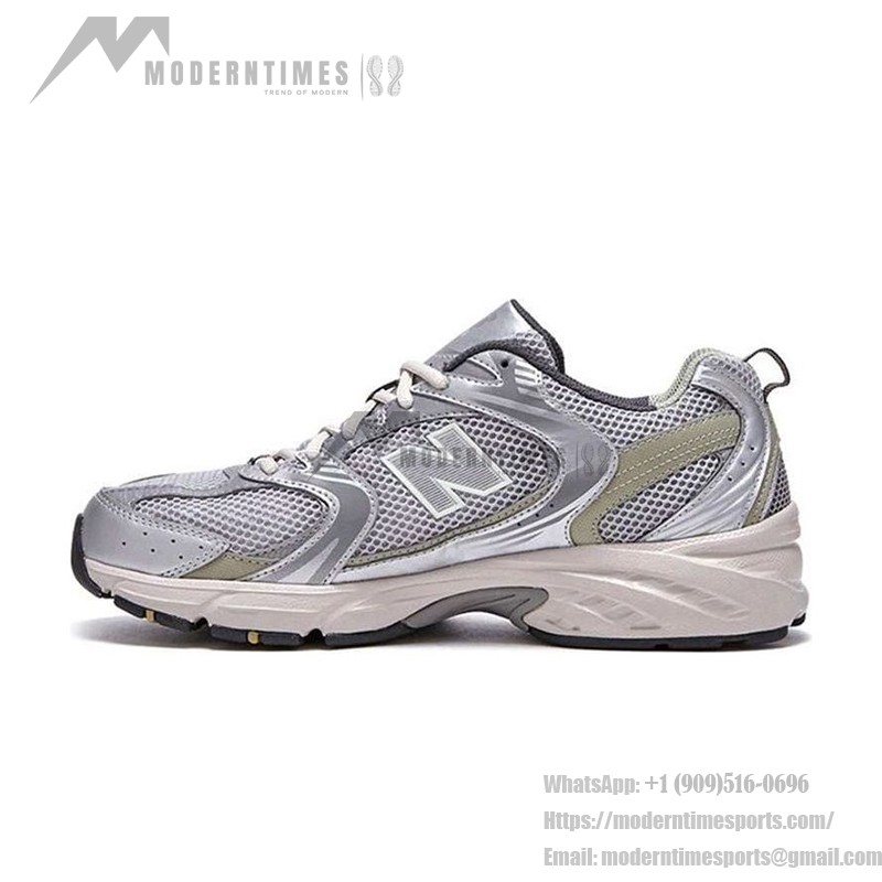 New Balance 530 MR530KMW シルバーカーキ スニーカー New Balance 530 MR530KMW シルバーカーキ レトロランニングシューズ ABZORBクッションと通気性メッシュ付き
