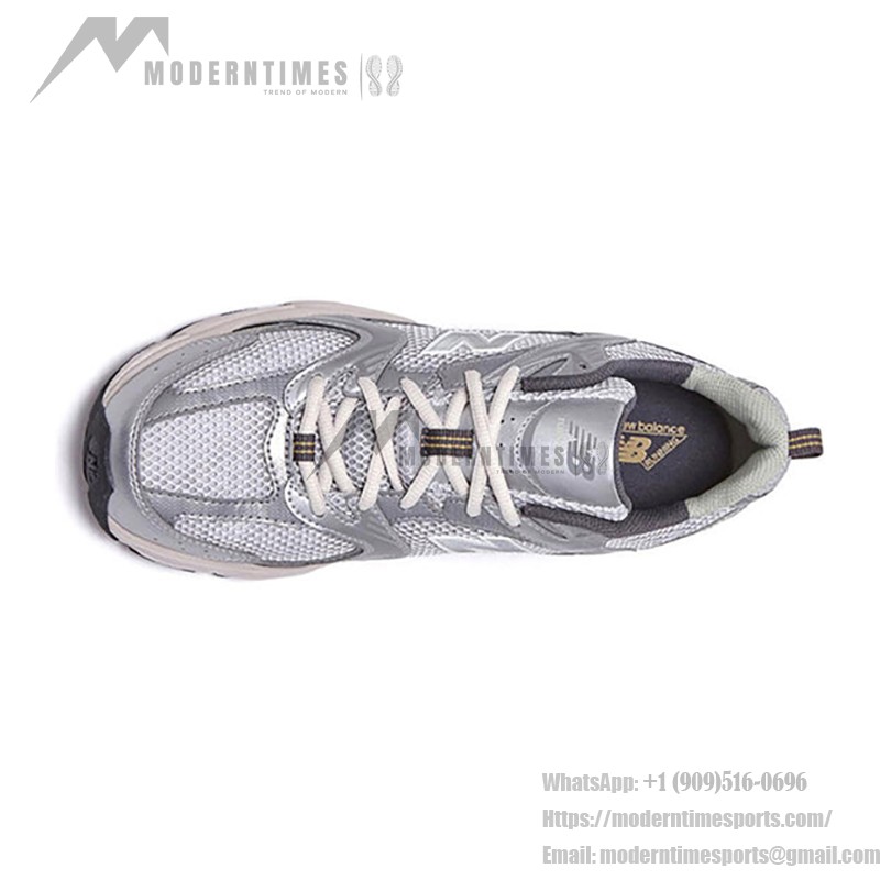 New Balance 530 MR530KMW シルバーカーキ スニーカー New Balance 530 MR530KMW シルバーカーキ レトロランニングシューズ ABZORBクッションと通気性メッシュ付き