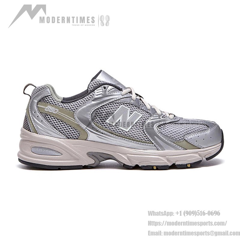 New Balance 530 MR530KMW シルバーカーキ スニーカー New Balance 530 MR530KMW シルバーカーキ レトロランニングシューズ ABZORBクッションと通気性メッシュ付き