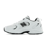 New Balance 530 MR530EWB ホワイトブラック レトロランニングシューズ | ミニマルなスタイルと快適な履き心地