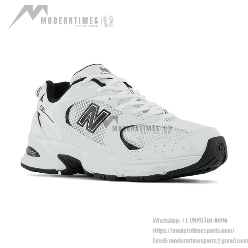 New Balance 530 MR530EWB ホワイトブラック スニーカー New Balance 530 MR530EWB ホワイトブラック レトロランニングシューズ ABZORBクッションと通気性メッシュ付き