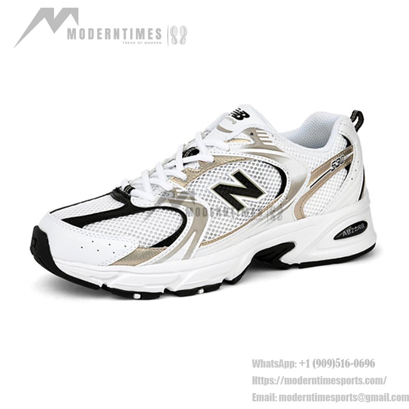 New Balance 530 MR530UNI ホワイトゴールド スニーカー New Balance 530 MR530UNI ホワイトゴールド レトロランニングシューズ ABZORBクッションと通気性メッシュ付き
