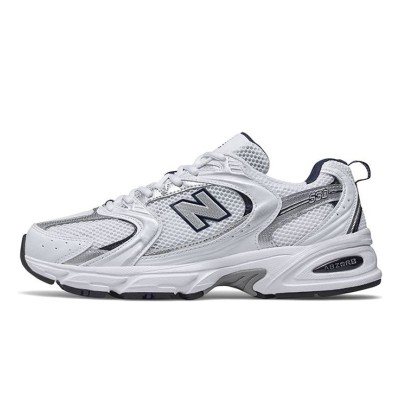 New Balance 530 MR530SG ホワイトナチュラルインディゴ レトロランニングシューズ | クラシックなスタイルと日常の快適さ