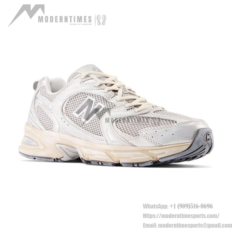 New Balance 530 MR530VS ホワイトシルバーメタリック スニーカー New Balance 530 MR530VS ホワイトシルバーメタリック レトロランニングシューズ ABZORBクッションと通気性メッシュ付き
