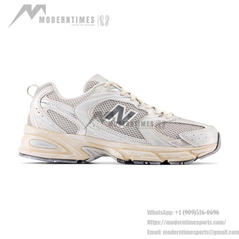 New Balance 530 MR530VS ホワイトシルバーメタリック スニーカー New Balance 530 MR530VS ホワイトシルバーメタリック レトロランニングシューズ ABZORBクッションと通気性メッシュ付き