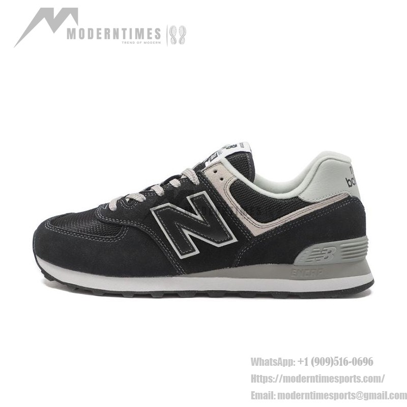 New Balance 574 ML574EVB ブラック グレー クラシック スニーカー New Balance 574 ML574EVB ブラック グレー ランニングシューズ ENCAPクッション付き
