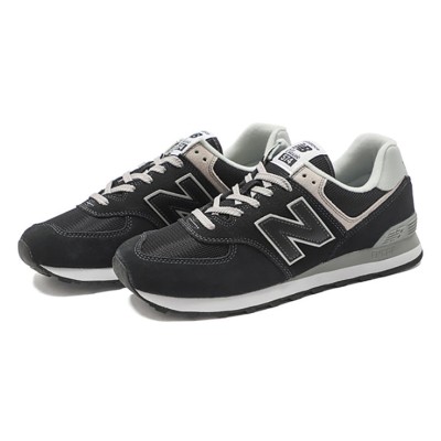 New Balance 574 ML574EVB ブラック グレー クラシック ランニングシューズ | タイムレスなデザインと一日中快適な履き心地