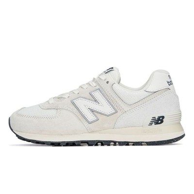 New Balance 574 U574LS2 ベージュ ホワイト クラシック レトロ ランニングシューズ | タイムレスなエレガンスと日常の快適さ