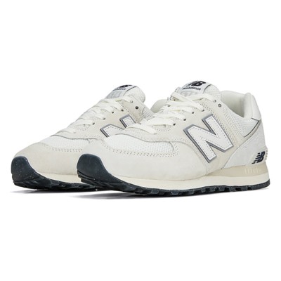 New Balance 574 U574LS2 ベージュ ホワイト クラシック レトロ ランニングシューズ | タイムレスなエレガンスと日常の快適さ