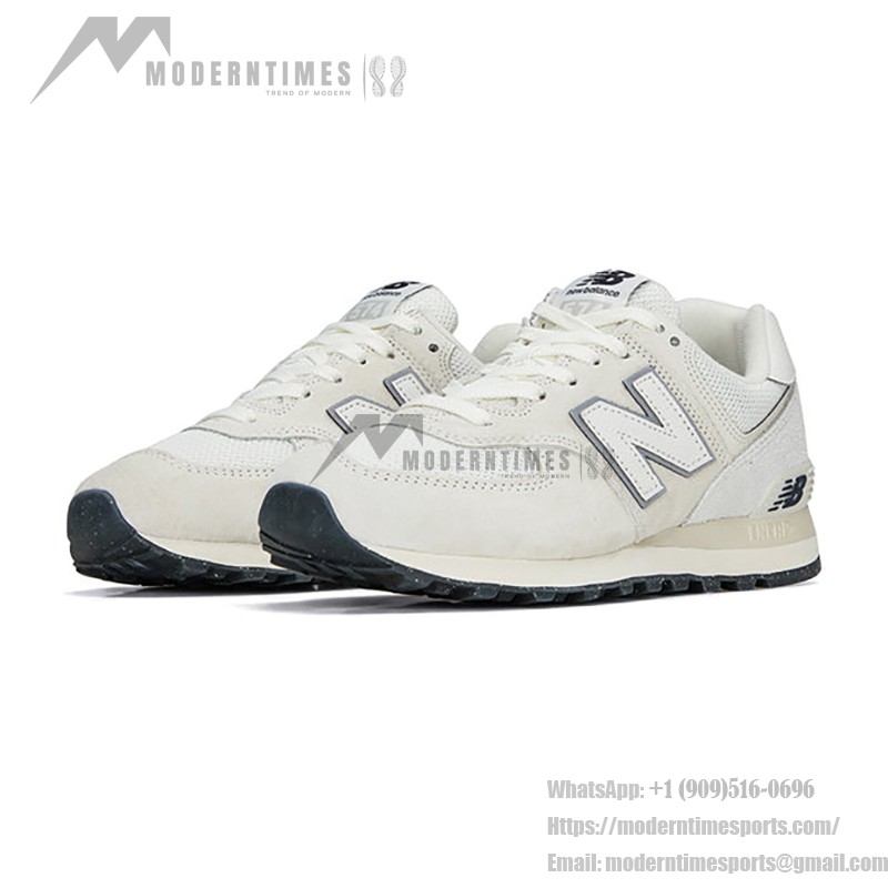 New Balance 574 U574LS2 ベージュ ホワイト クラシック レトロ スニーカー New Balance 574 U574LS2 ベージュ ホワイト レトロ ランニングシューズ ENCAPクッション付き