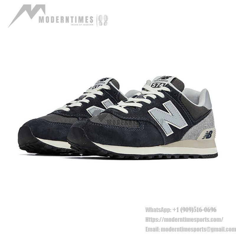 New Balance 574 U574GM2 ブラック グレー ホワイト クラシック レトロ スニーカー New Balance 574 U574GM2 ブラック グレー ホワイト レトロ ランニングシューズ ENCAPクッション付き