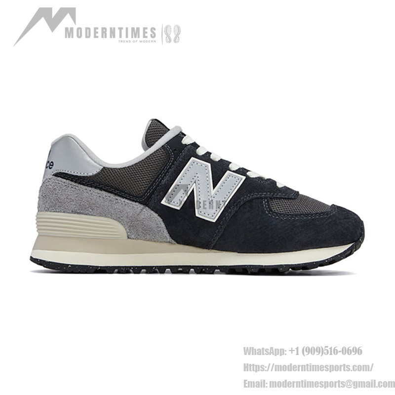 New Balance 574 U574GM2 ブラック グレー ホワイト クラシック レトロ スニーカー New Balance 574 U574GM2 ブラック グレー ホワイト レトロ ランニングシューズ ENCAPクッション付き