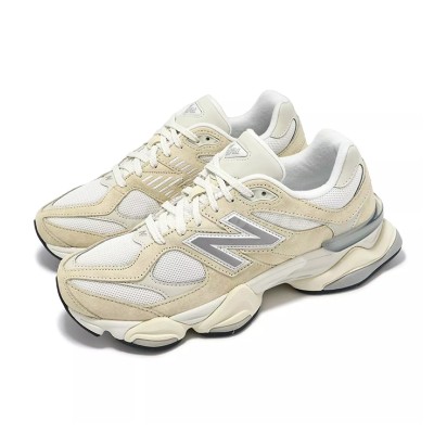 New Balance 9060 "Calcium Sea Salt" U9060WNB レトロスニーカー – クリームホワイト & グレー, 高級スエード, 快適なクッション性, トレンド & 多用途