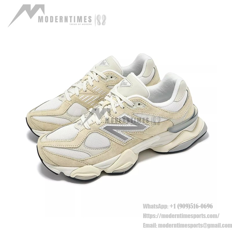 New Balance 9060 "Calcium Sea Salt" – プレミアムスエードのレトロスニーカー New Balance 9060 "Calcium Sea Salt" U9060WNB レトロスニーカー – クリームホワイト & グレー, エレガント & 快適