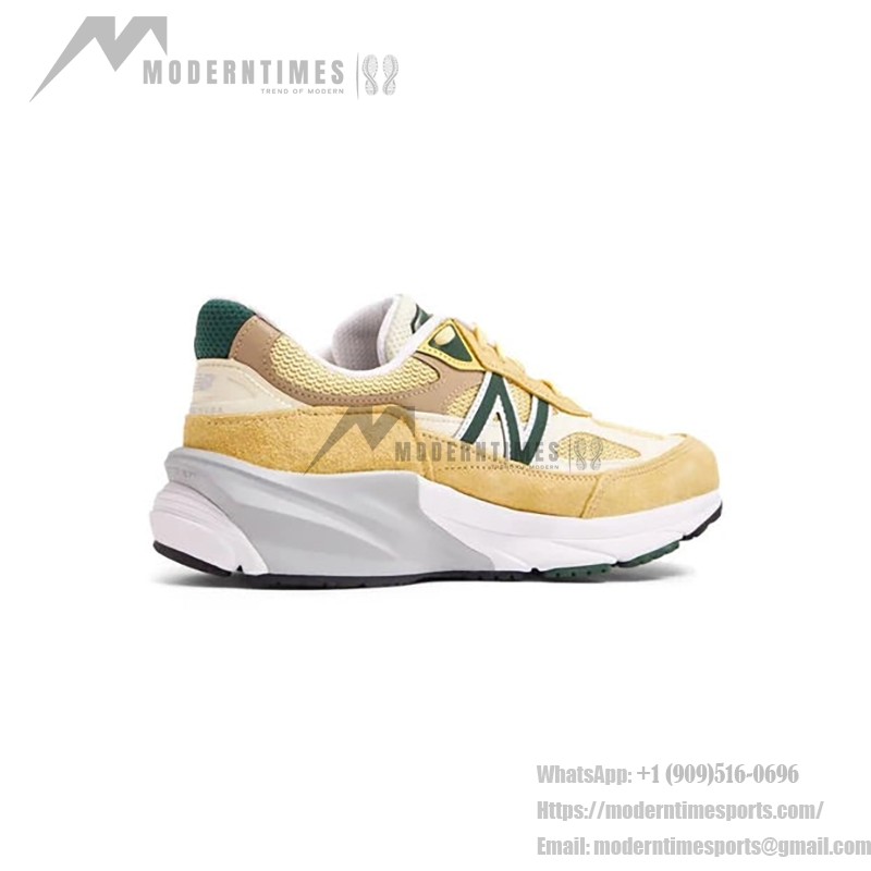 New Balance 990V6 Made in USA Yellow Green M990TE6 – 毎日の快適さのためのスタイリッシュなスエードメッシュスニーカー New Balance 990V6 Made in USA Yellow Green M990TE6 スニーカー – プレミアムスエードメッシュ構造
