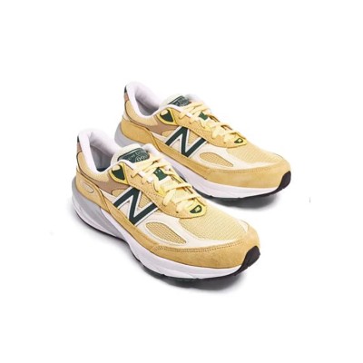 New Balance 990V6 Made in USA Yellow Green M990TE6 – プレミアムスエード＆メッシュスニーカー（イエロー＆グリーン）