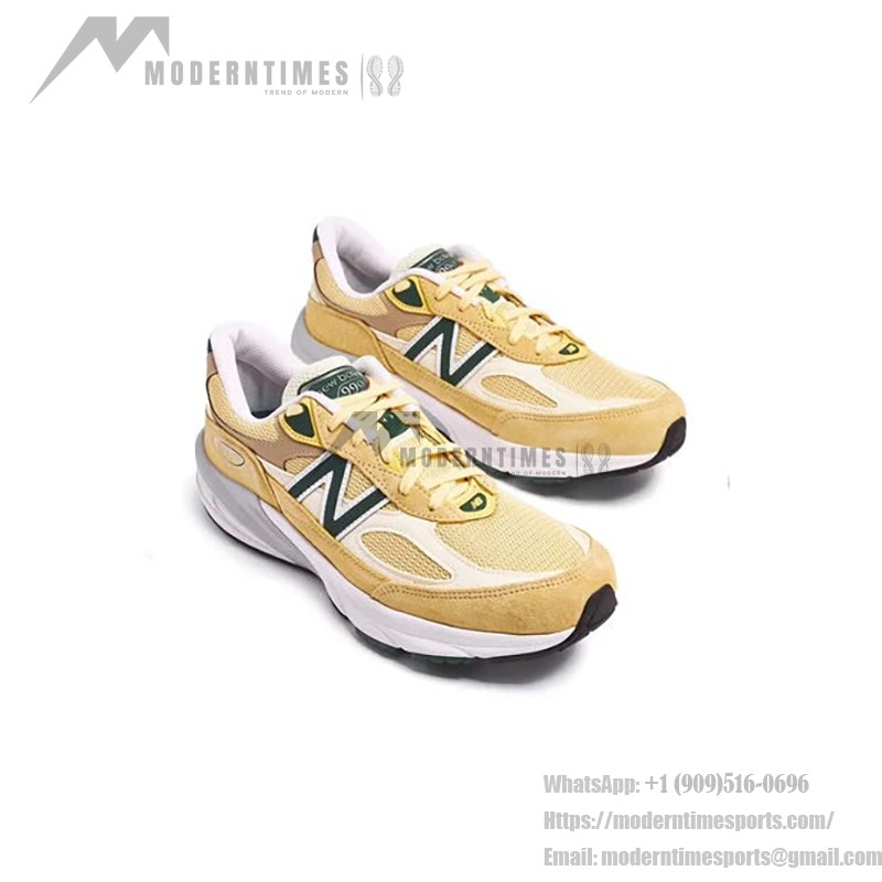 New Balance 990V6 Made in USA Yellow Green M990TE6 – 毎日の快適さのためのスタイリッシュなスエードメッシュスニーカー New Balance 990V6 Made in USA Yellow Green M990TE6 スニーカー – プレミアムスエードメッシュ構造