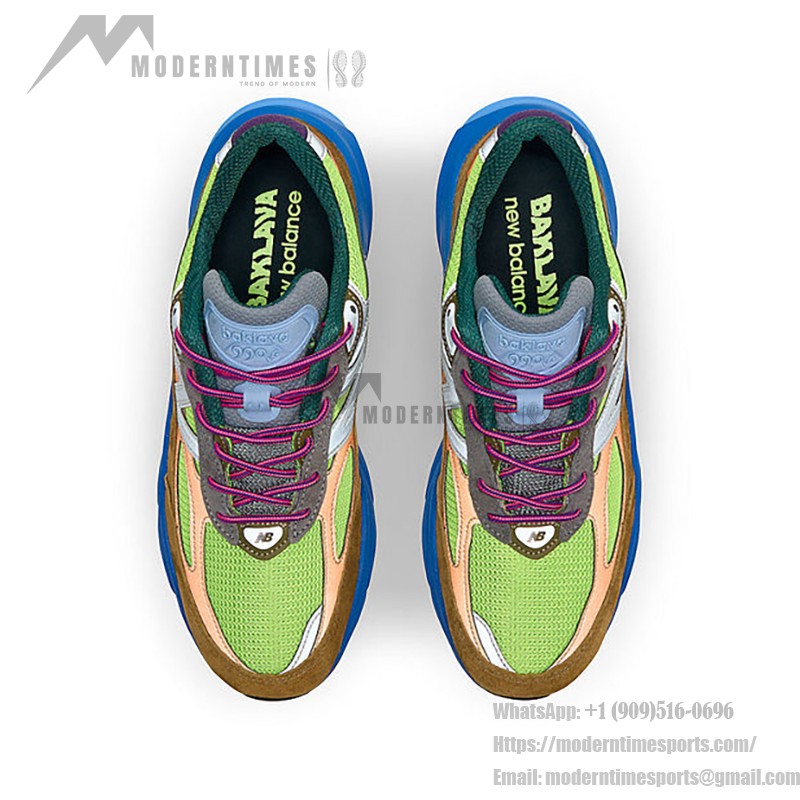 New Balance 990v6 x Action Bronson Made in USA Baklava M990AB6 – Colorful Suede & Mesh Sneakers in Baklava New Balance 990v6 x Action Bronson Made in USA Baklava M990AB6 – Premium Suede & Mesh Sneakers in Vibrant Baklava Colors