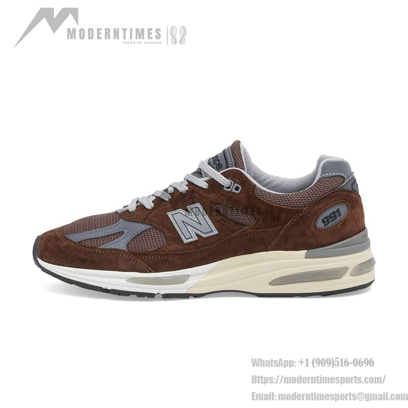 New Balance 991v2 U991BR2 – クラシックなピンコーンブラウンのスエード&メッシュスニーカーで最大の快適さ New Balance 991v2 Made in England Pinecone U991BR2 – プレミアムスエード&メッシュスニーカーで快適さとレトロなスタイル