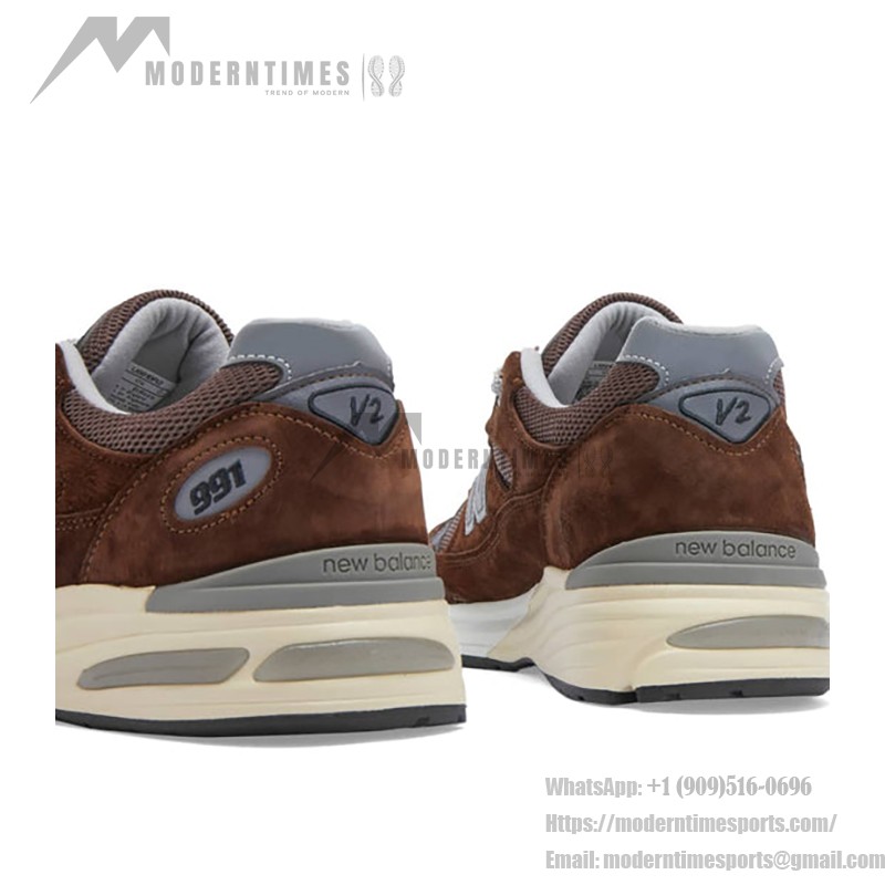 New Balance 991v2 U991BR2 – クラシックなピンコーンブラウンのスエード&メッシュスニーカーで最大の快適さ New Balance 991v2 Made in England Pinecone U991BR2 – プレミアムスエード&メッシュスニーカーで快適さとレトロなスタイル