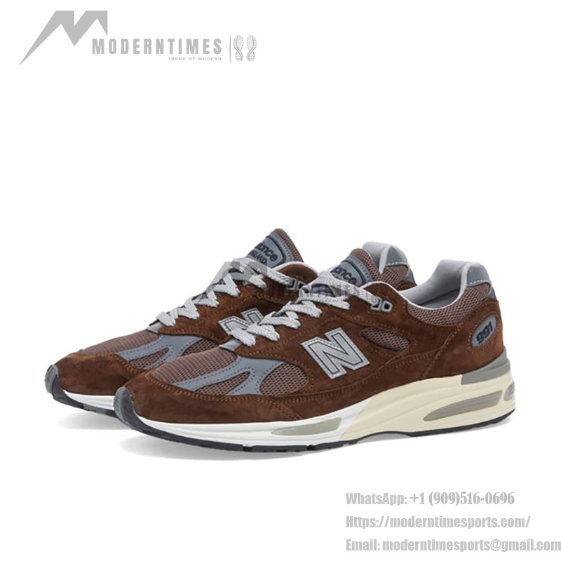New Balance 991v2 U991BR2 – クラシックなピンコーンブラウンのスエード&メッシュスニーカーで最大の快適さ New Balance 991v2 Made in England Pinecone U991BR2 – プレミアムスエード&メッシュスニーカーで快適さとレトロなスタイル