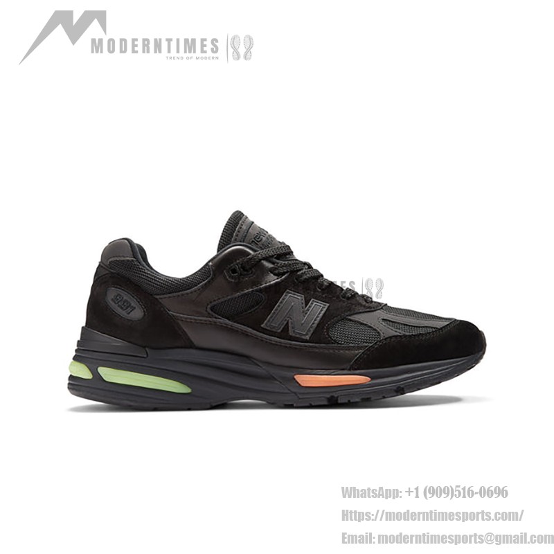 New Balance 991v2 U991LD2 – スタイルとサポートのためのブラックスエードスニーカー New Balance 991v2 Made in UK London Marathon U991LD2 – プレミアムブラックスエード&メッシュスニーカーで快適さ