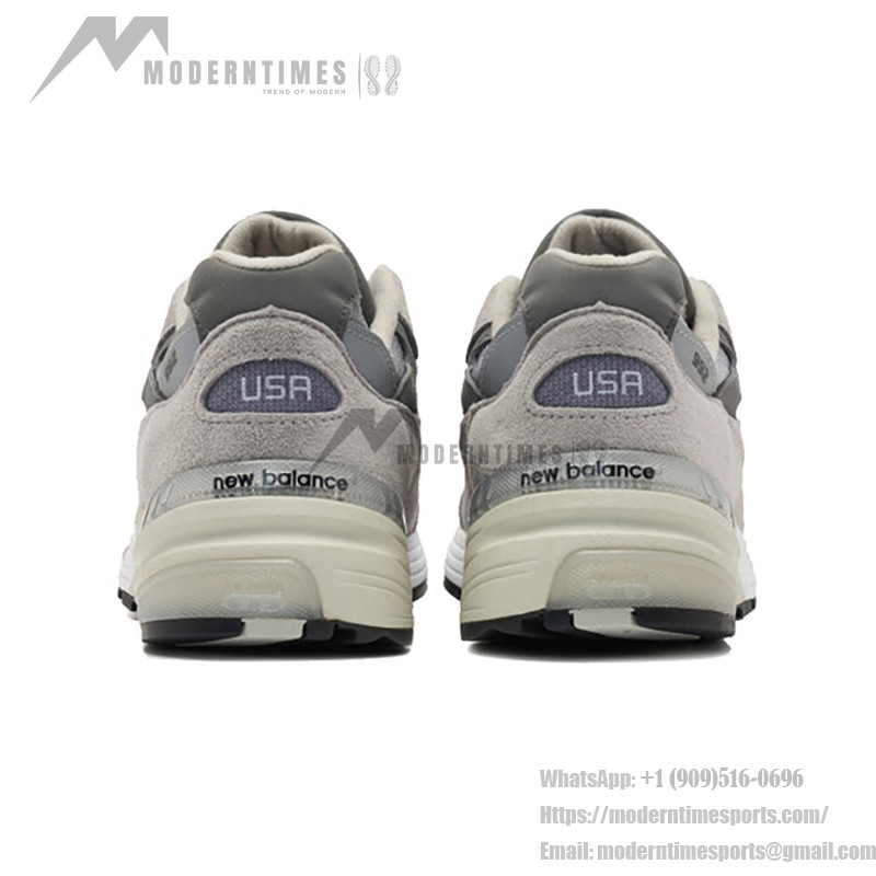 New Balance 992 M992GR – 快適さと耐久性のためのグレーのスエードスニーカー New Balance 992 Made in USA M992GR – プレミアムグレーのスエード&メッシュスニーカーで快適さ