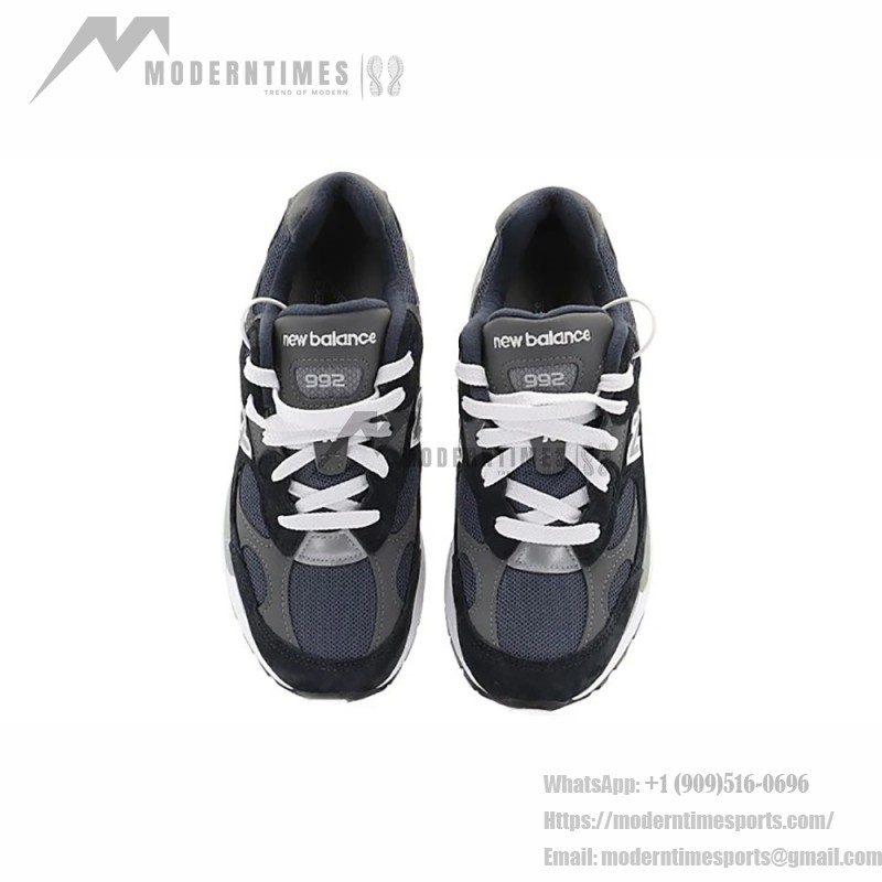 New Balance M992GG Navy Blue & Dark Grey Lifestyle Running Shoes New Balance M992GG Navy Blue and Dark Grey Sneakers Front View