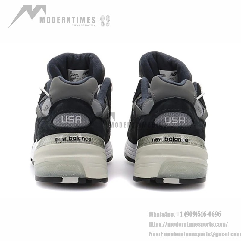 New Balance M992GG Navy Blue & Dark Grey Lifestyle Running Shoes New Balance M992GG Navy Blue and Dark Grey Sneakers Front View