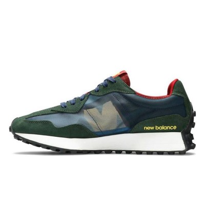 New Balance 327 MS327ASO グリーン マルチカラー レトロ スニーカー | ユニセックス カジュアル ランニングシューズ