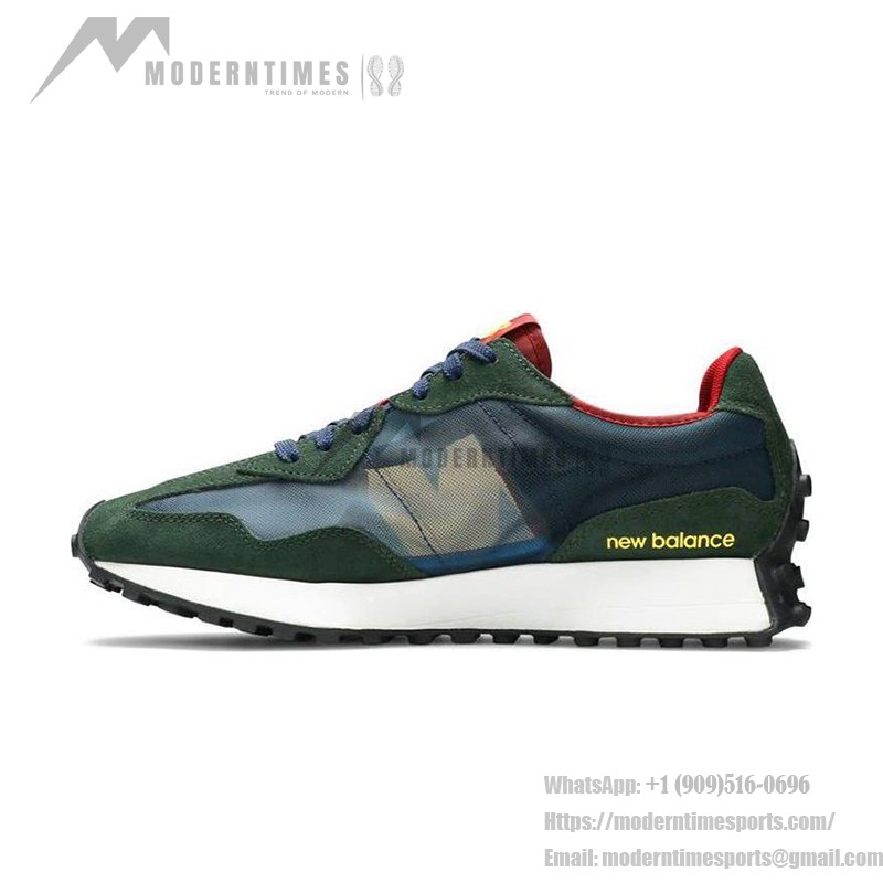 New Balance 327 MS327ASO グリーン マルチカラー レトロ スニーカー New Balance 327 MS327ASO Green Multi-Color Retro Sneakers メンズ・レディース用