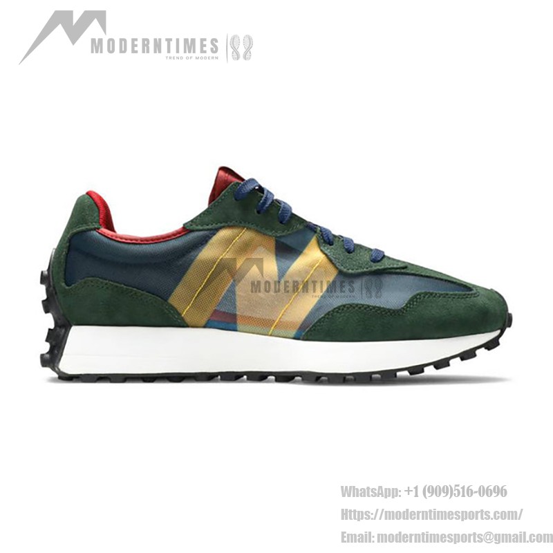 New Balance 327 MS327ASO グリーン マルチカラー レトロ スニーカー New Balance 327 MS327ASO Green Multi-Color Retro Sneakers メンズ・レディース用
