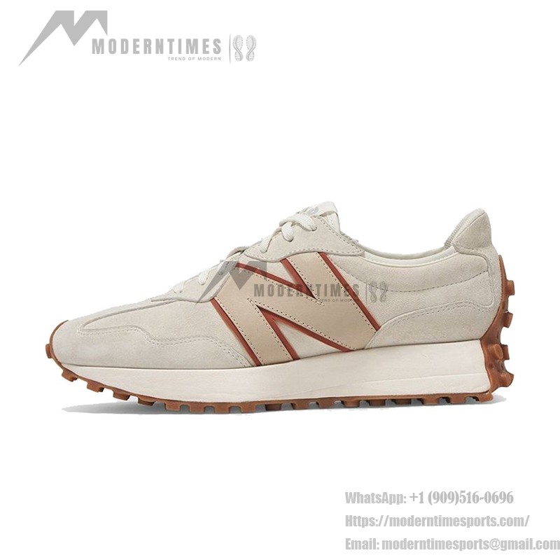 New Balance 327 Bandier x Move Her World WS327SA ベージュスエード レトロ スニーカー New Balance 327 Bandier x Move Her World WS327SA Beige Suede Retro Sneakers メンズ・レディース用
