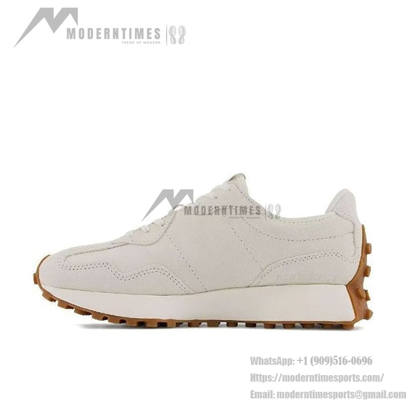 New Balance 327 Bandier x Move Her World WS327SA ベージュスエード レトロ スニーカー New Balance 327 Bandier x Move Her World WS327SA Beige Suede Retro Sneakers メンズ・レディース用