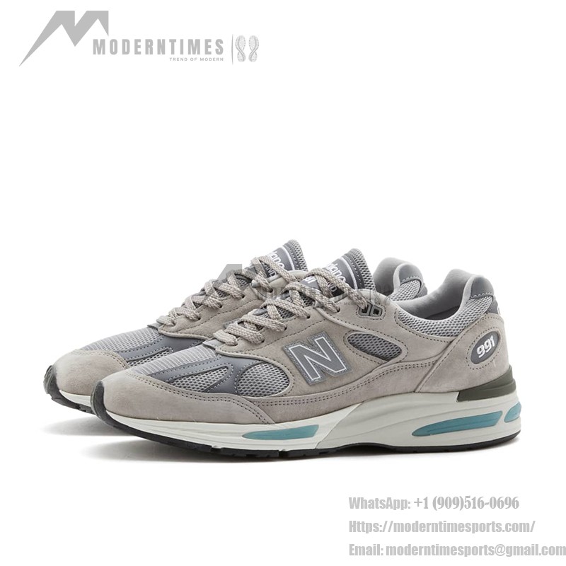 New Balance 991v2 U991GL2 – 快適さのためのスタイリッシュなグレーのスエードスニーカー New Balance 991v2 Made in UK U991GL2 – プレミアムグレーのスエード&メッシュスニーカーで快適さ