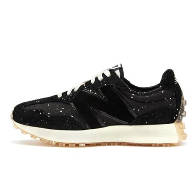 New Balance 327 Joshua Vides x 327 Black Splatter MS327JSV レトロ スニーカー | ユニセックス カジュアル ランニングシューズ