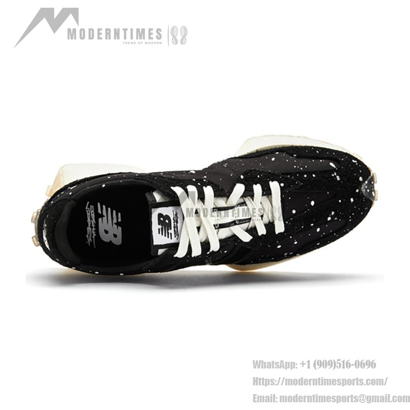 New Balance 327 Joshua Vides x 327 Black Splatter MS327JSV レトロ スニーカー New Balance 327 Joshua Vides x 327 Black Splatter MS327JSV Retro Sneakers メンズ・レディース用