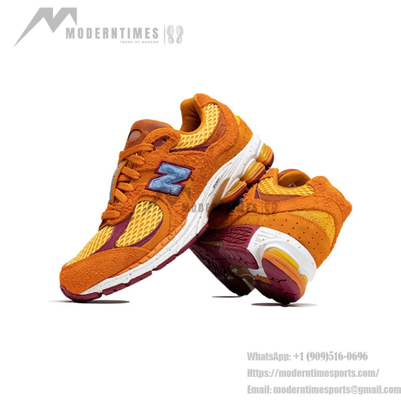New Balance Salehe Bembury x 2002R 'Peace Be The Journey' ML2002R1 – スタイリッシュで快適なスニーカー New Balance Salehe Bembury x 2002R 'Peace Be The Journey' ML2002R1 – オレンジと黄色のスエードメッシュスニーカー