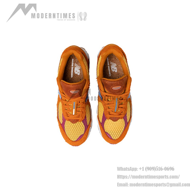 New Balance Salehe Bembury x 2002R 'Peace Be The Journey' ML2002R1 – スタイリッシュで快適なスニーカー New Balance Salehe Bembury x 2002R 'Peace Be The Journey' ML2002R1 – オレンジと黄色のスエードメッシュスニーカー