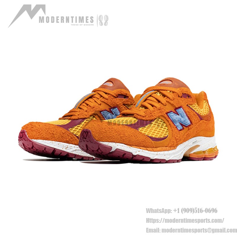 New Balance Salehe Bembury x 2002R 'Peace Be The Journey' ML2002R1 – スタイリッシュで快適なスニーカー New Balance Salehe Bembury x 2002R 'Peace Be The Journey' ML2002R1 – オレンジと黄色のスエードメッシュスニーカー