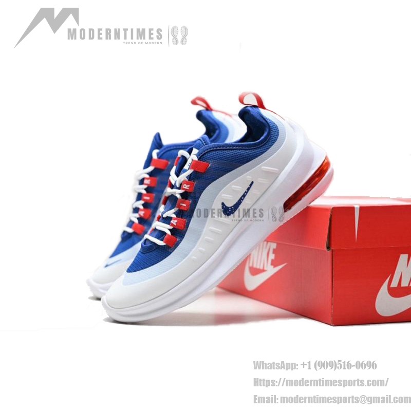Nike Air Max Axis AA2146-25 White Blue Red Running Shoes Nike Air Max Axis White Blue Red Lightweight Running Shoes with Air Cushion AA2146-25